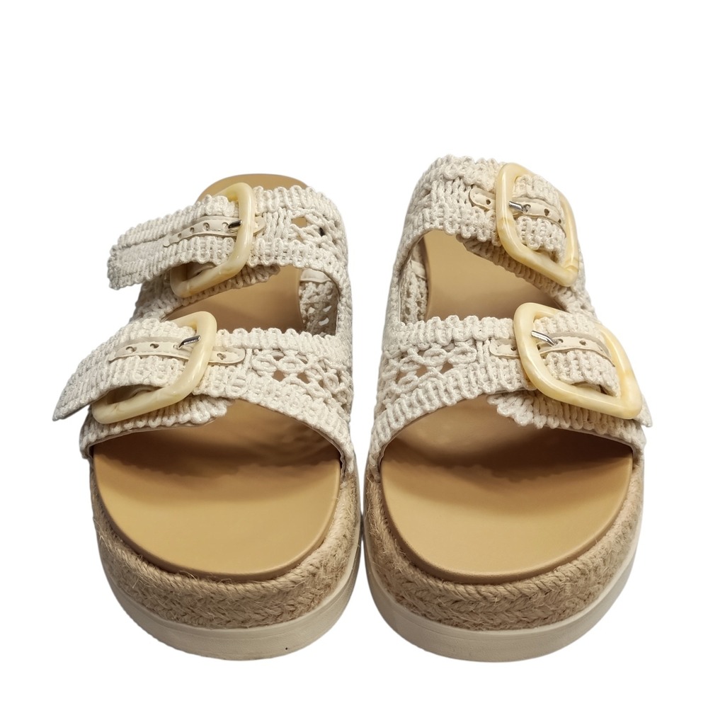 Madden Girl Annikaa Slide Sandals Womens US 9.5M Multi Crochet Buckle Open Toe